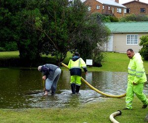 Vele wonings onder water